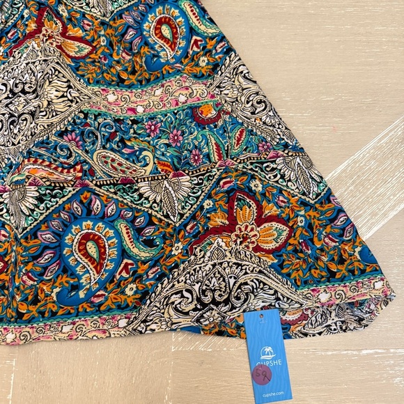 Cupshe Red, Yellow and Blue Flowy Beach Cover Up or Sundress - Picture 2 of 7